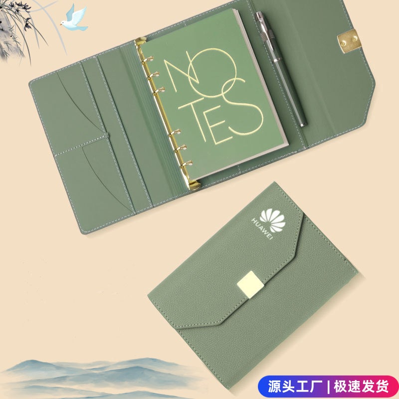 High-Looking A5 High-End Loose-Leaf Notebook A6 Business Detachable Notebook Gift Box Set With Printable Logo - Image 2