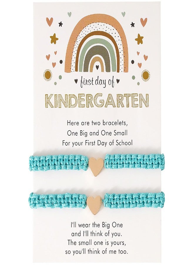 kepvrio First Day of Kindergarten Bracelets,First Day of School Bracelets for Mom and Daughter,Back to School Bracelet Pre-K Matching Heart Wish Adjustable Bracelet (Style-I) - Image 1