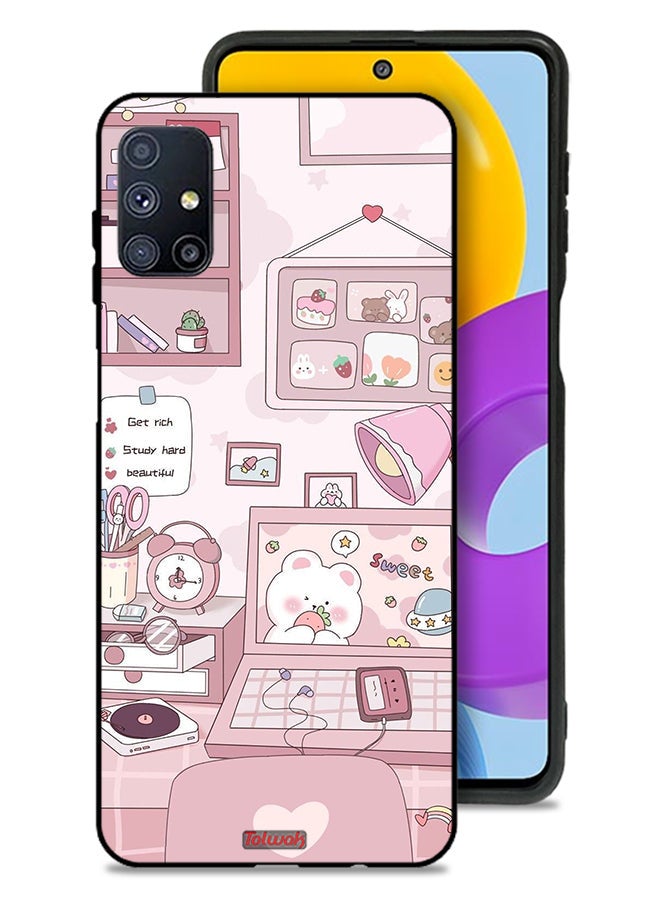 Tolwak Samsung Galaxy M51 Protective Case Cover Get Rich Study Hard - Image 1