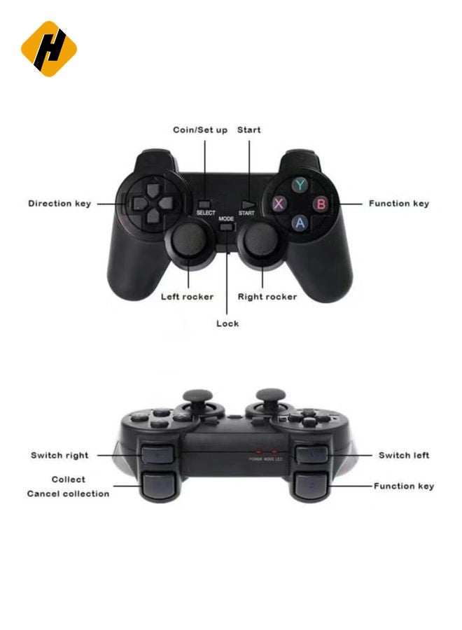HuHa Classic M8 Game Stick 4K Game Console with Two 2.4G Wireless Gamepads Dual Players HDMI Output Built in 3500 Classic Games Compatible with Android TV/PC/Laptop/Projector  - Image 3