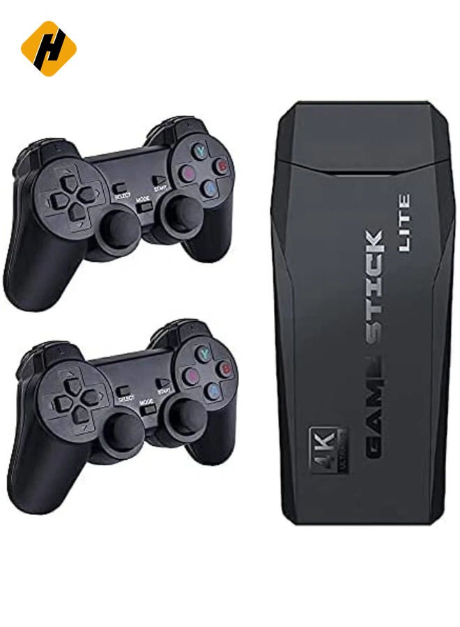 HuHa Classic M8 Game Stick 4K Game Console with Two 2.4G Wireless Gamepads Dual Players HDMI Output Built in 3500 Classic Games Compatible with Android TV/PC/Laptop/Projector  - Image 2