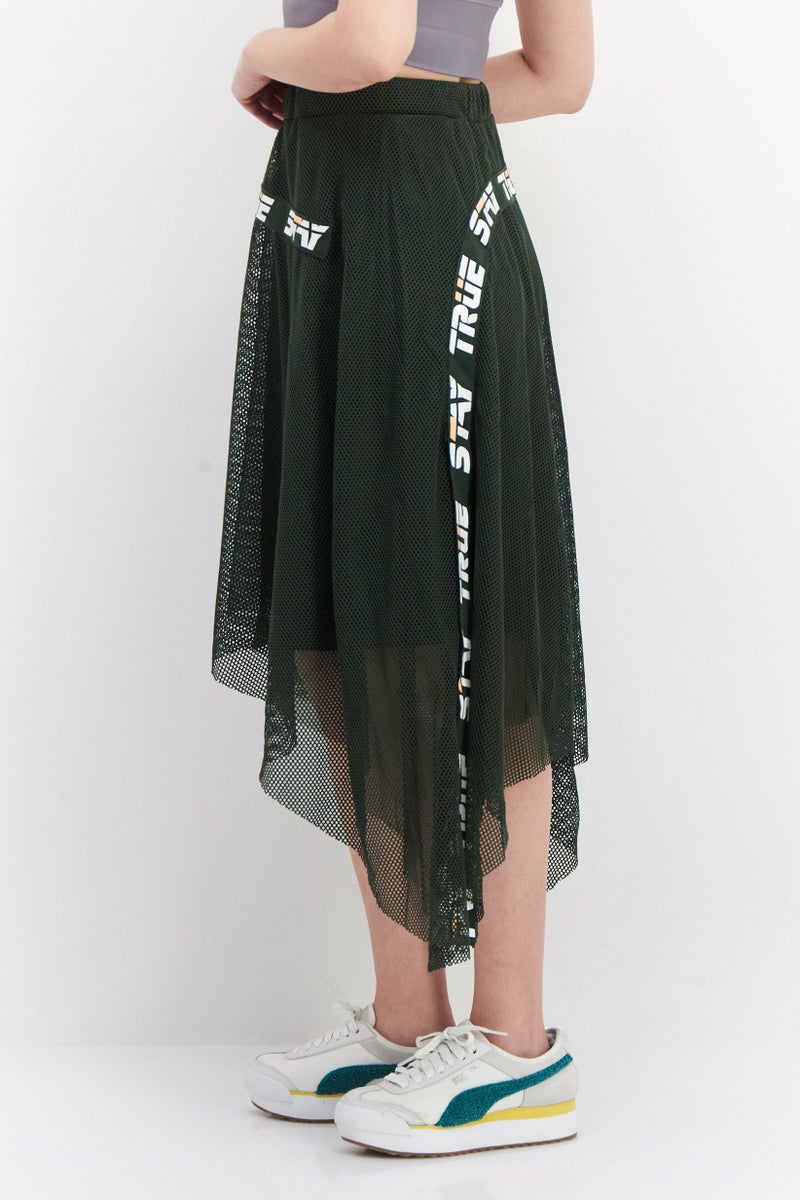 ONLY Women Printed Midi Skirt, Green - Image 4