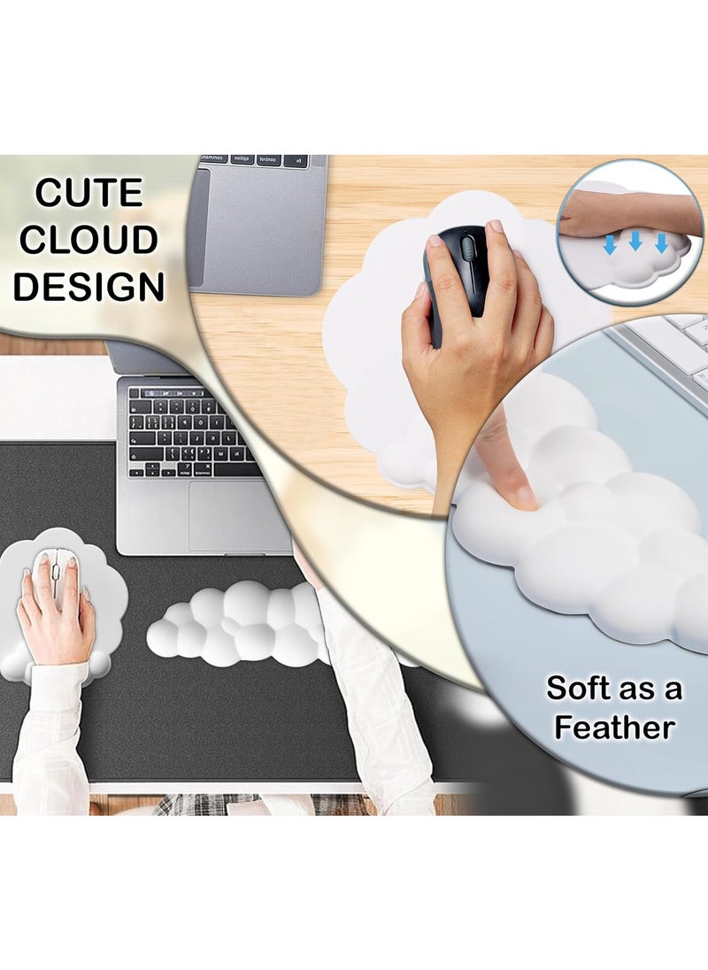 Hihonor Wrist Pad for Keyboard and Mouse - Comfortable Wrist Rest Support Gaming Desk Pad - Cushion Memory Foam pad for Home, Office - Computer, Laptop -(Pack of 3 - White)  - Image 3