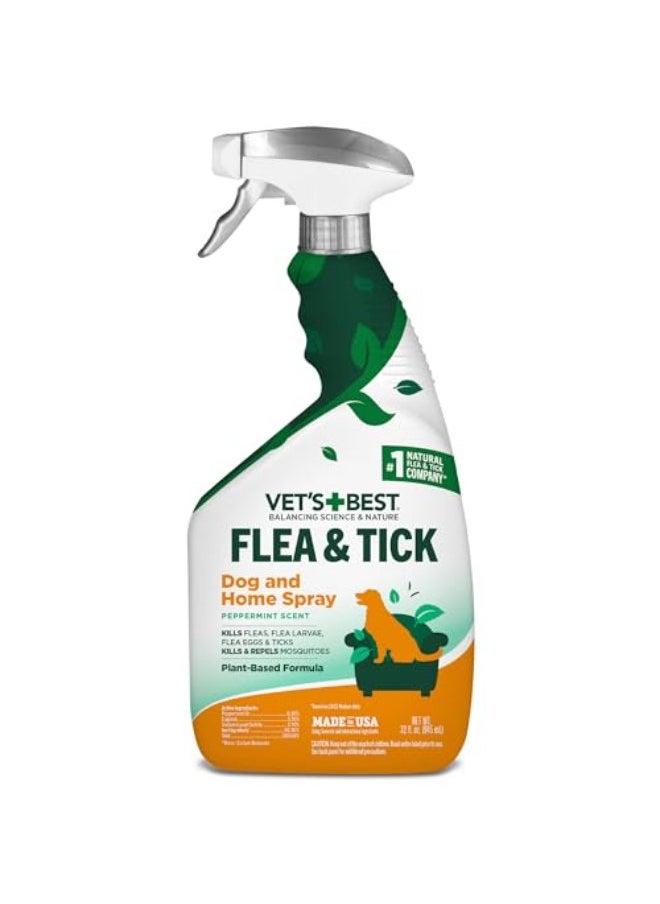 Vet's Best Vet''s Best Flea And Tick Home Treatment Spray For Dogs, White, 32 Oz  - Image 2