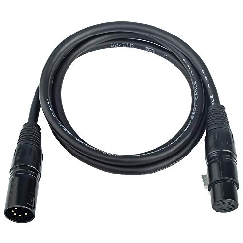 SiYear كابل إضاءة DMX من SiYear XLR 5 دبوس ذكر إلى XLR 5 دبوس أنثى (1.5م/5قدم) - Image 4