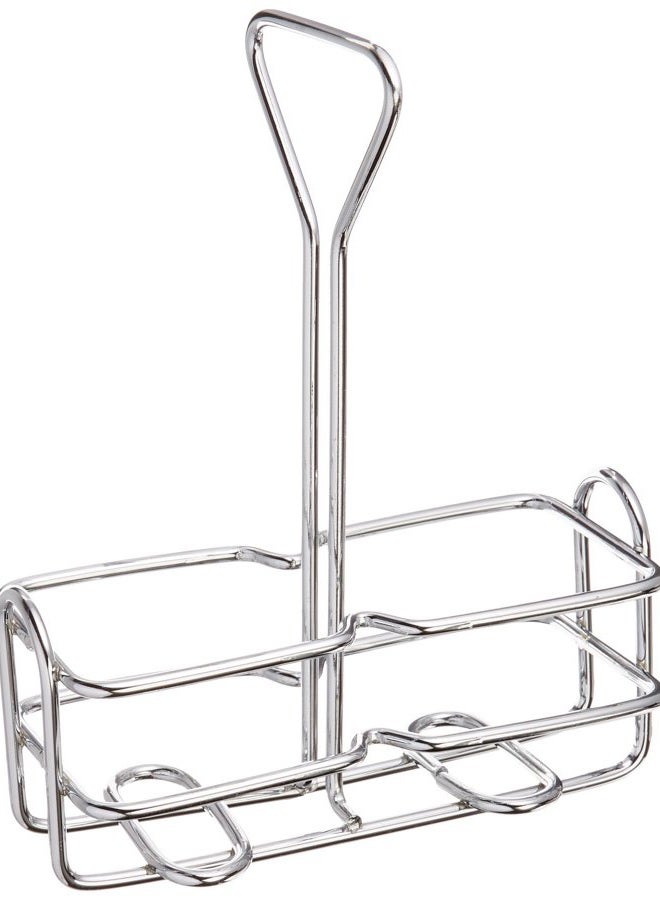 Winco WH-3 Square Oil and Vinegar Holder, 6 Ounce, Chrome Plated,Medium - Image 1