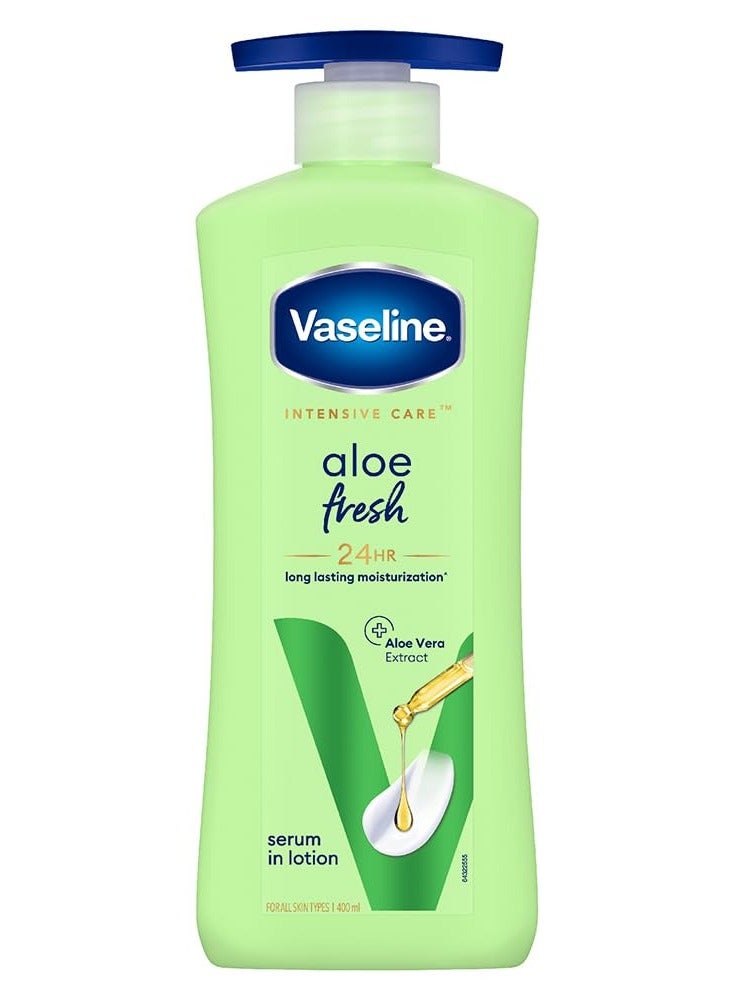 Vaseline Aloe Fresh Hydrating Body Lotion, 400 ml, for Fresh, Hydrated Skin - Image 1