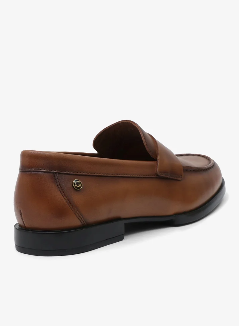 TONI ROSSI Tan Button Casual Men’s Leather Loafers for Men | Best Price UAE