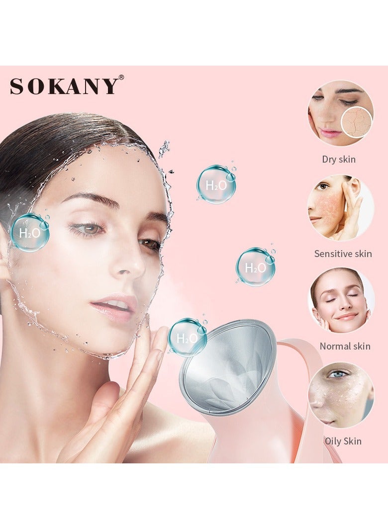 sokany Facial Sauna Humidifier, Domestic Sauna Steam Engine Nano Ion Facial Steam Device, Model ZJ-6580-BFD, Suitable For Pore Cleaning, Whitening, Blackheads Removal, Skin Care - Clogging: British Standard - Image 2