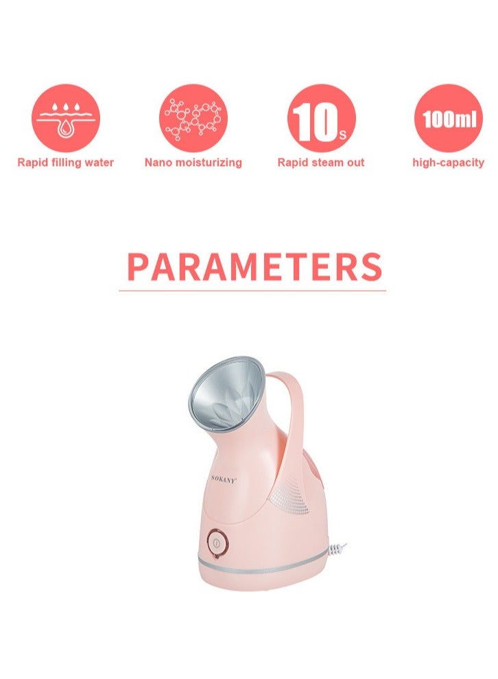 sokany Facial Sauna Humidifier, Domestic Sauna Steam Engine Nano Ion Facial Steam Device, Model ZJ-6580-BFD, Suitable For Pore Cleaning, Whitening, Blackheads Removal, Skin Care - Clogging: British Standard - Image 5