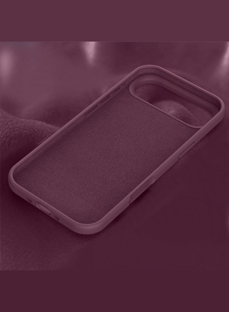 CATANES Silicone Protective Phone Case for iPhone 17 Air - Soft Anti-Scratch Microfiber Lining Ultra Slim Drop Protection Phone Cover - Burgundy - Image 4