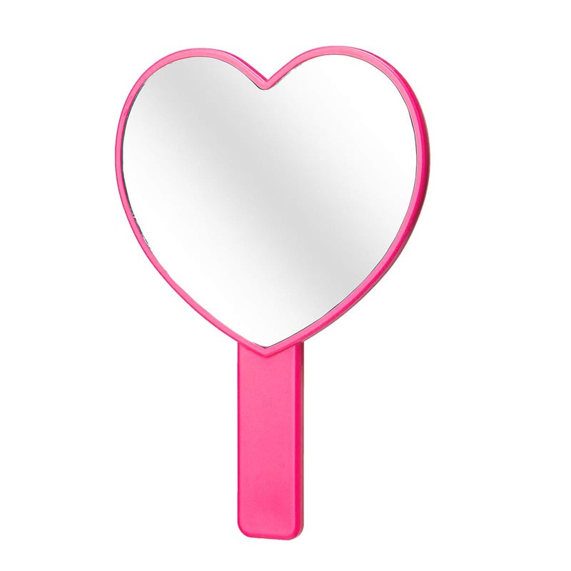 Topyhl 2Pcs Heart-Shaped Makeup Hand Mirror Travel Handheld Mirror Portable Personal Cosmetic Mirror With Handle (Rose Red) - Image 5