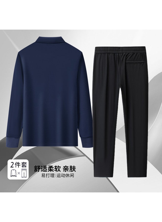 Tucano outdoor Casual Loose-fit Solid Color Versatile Ice Silk Breathable Skin-friendly Dad Suit Set - Image 3