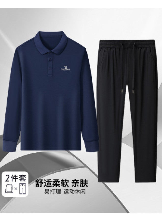 Tucano outdoor Casual Loose-fit Solid Color Versatile Ice Silk Breathable Skin-friendly Dad Suit Set - Image 1