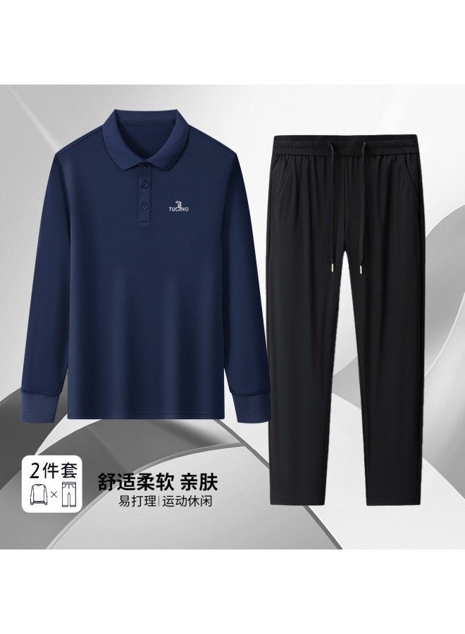 Tucano outdoor Casual Loose-fit Solid Color Versatile Ice Silk Breathable Skin-friendly Dad Suit Set - Image 2
