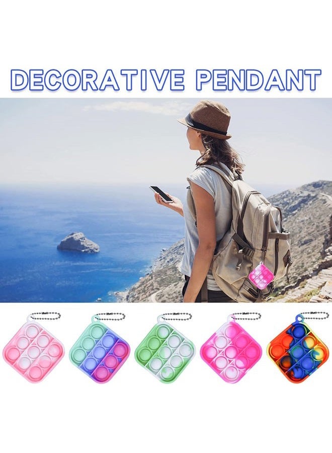 BicMan Veggicy 25 Pcs Mini pop Keychain Fidget Toys Stress Relief Hand Toys, Mini Pop Push it Fidget Toy Keychain for Kids Adults, Mini Pop Push it Bubble Fidget Sensory Toys - Image 2