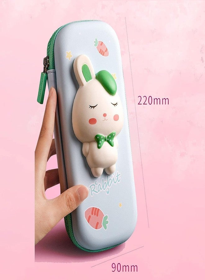Invite Enterprise 3D EVA Pencil Case - Cartoon Theme Multipurpose Zipper Pouch for Kids, Girls - Pen and Stationery Storage Box (Cat Pink Small) - Image 2
