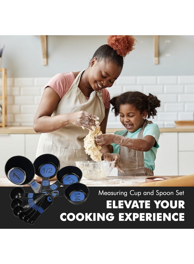 شيف كرافت طقم أكواب قياس بلاستيكية سهلة القراءة من شيف كرافت، مجموعة من 10 قطع، أزرق - Image 4