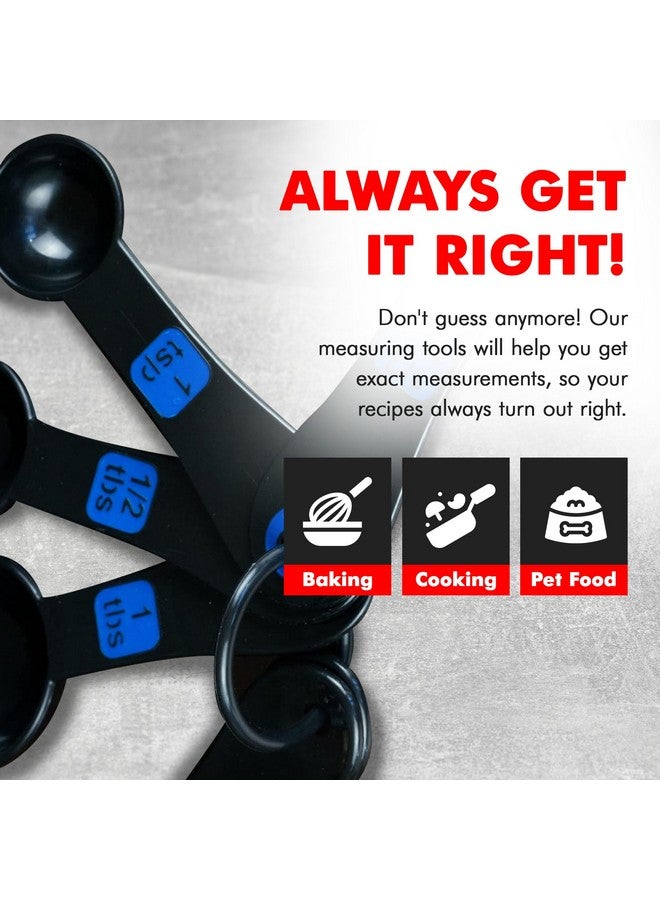 شيف كرافت طقم أكواب قياس بلاستيكية سهلة القراءة من شيف كرافت، مجموعة من 10 قطع، أزرق - Image 2