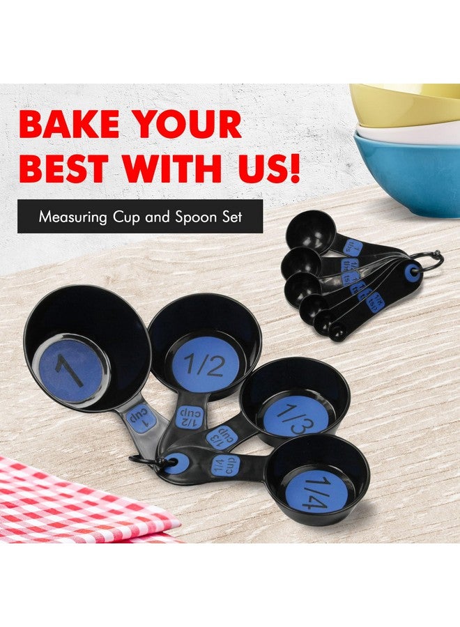 شيف كرافت طقم أكواب قياس بلاستيكية سهلة القراءة من شيف كرافت، مجموعة من 10 قطع، أزرق - Image 1