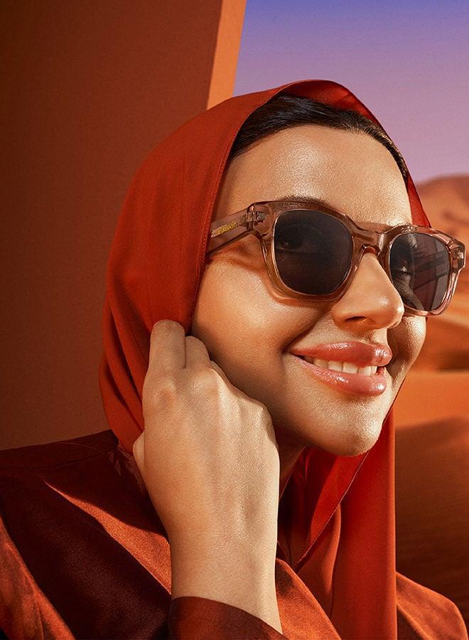 30 سندايز نظارات شمسية نسائية كانيون  صندايز مربعة بحماية  وردي وبني - Image 2