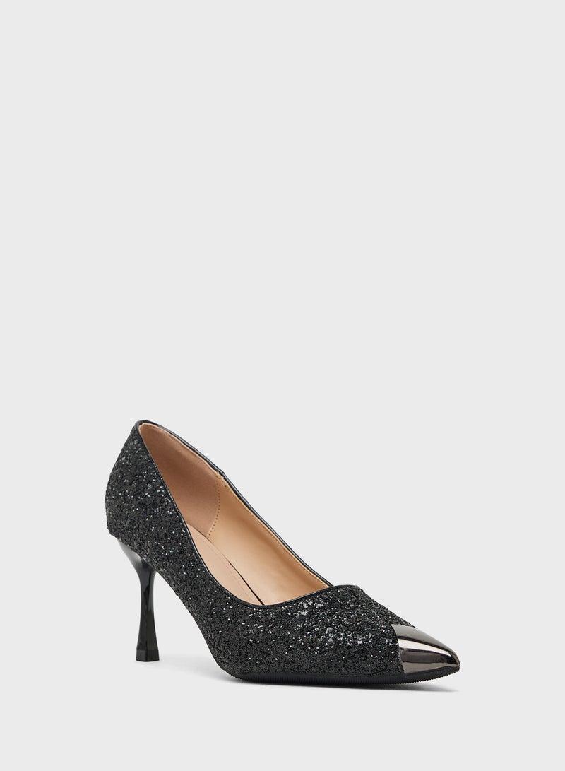 ايلا حذاء بكعب عالٍ لامع - Image 2