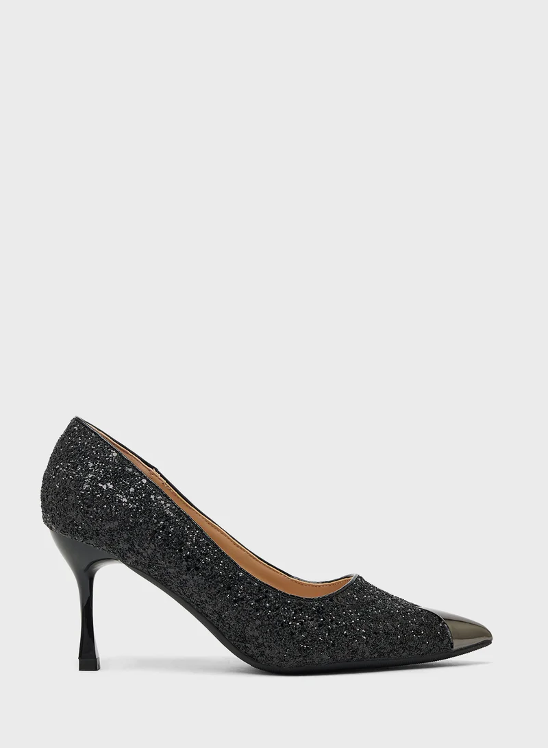 ELLA High Heeled Glitter Pump
