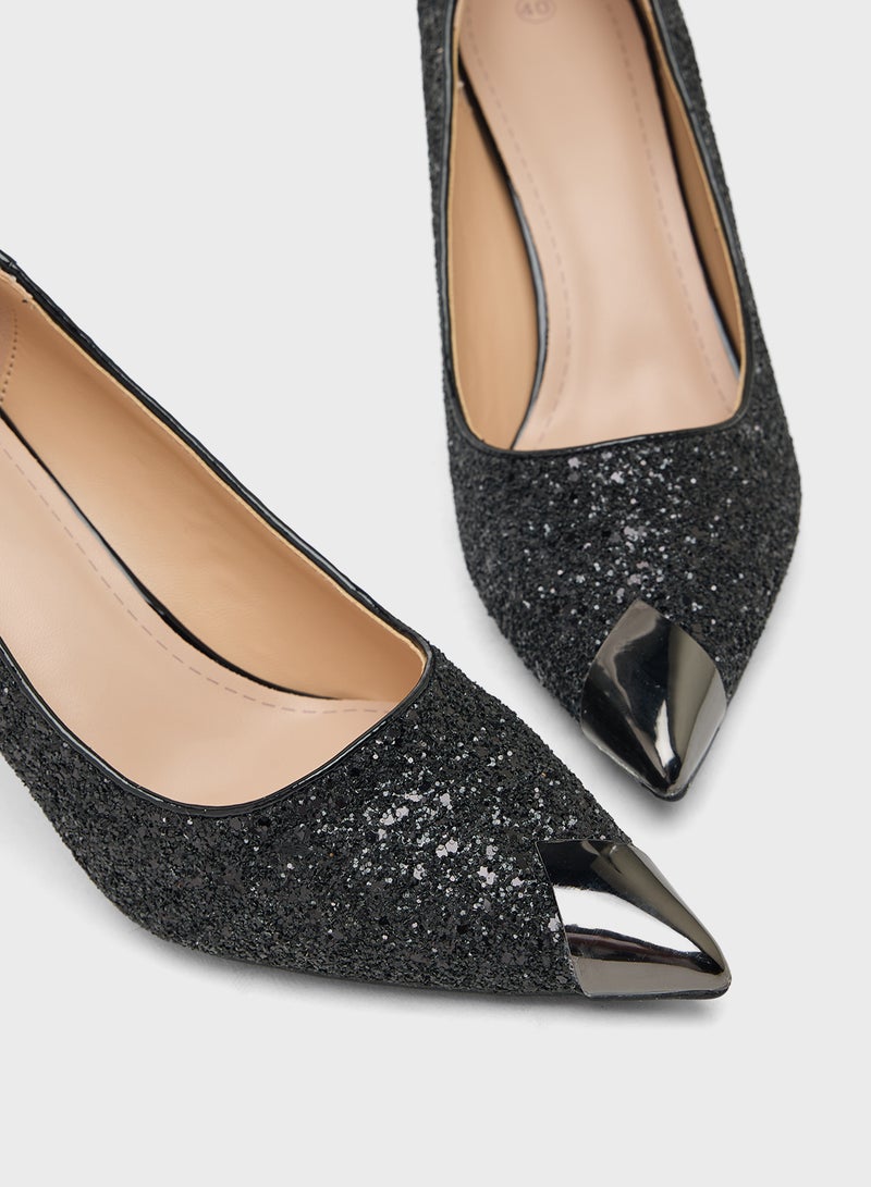 ايلا حذاء بكعب عالٍ لامع - Image 4