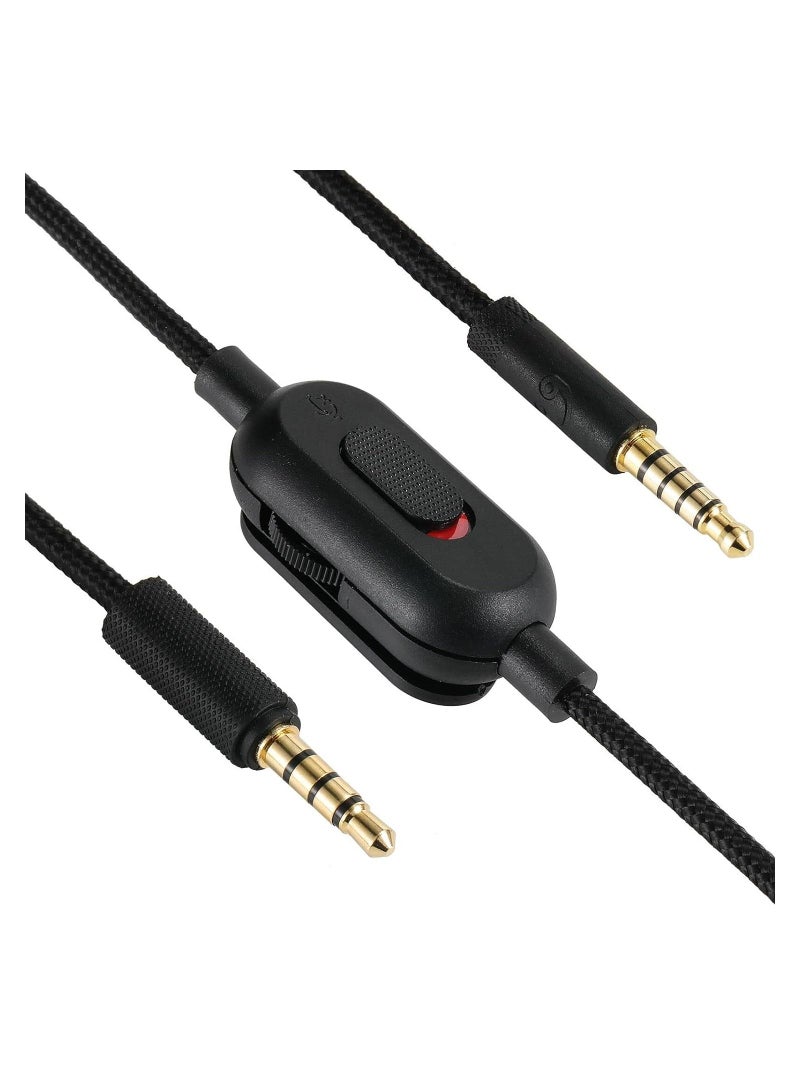 Replacement Audio Cable for G433 Headphones,Aux Cord Braided Wire with Volume Control Mic Mute Compatible with Logitech G Pro X G Pro G233 Gaming Headsets (Black) - Image 5