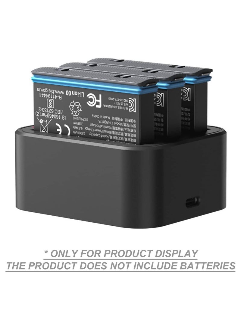 Anmi 3 Channel USB-C Battery Charger Hub for Insta360 X3/X2/One Camera, Fast Battery Charger Station with USB Type-C Charging Cable Accessories - Image 3