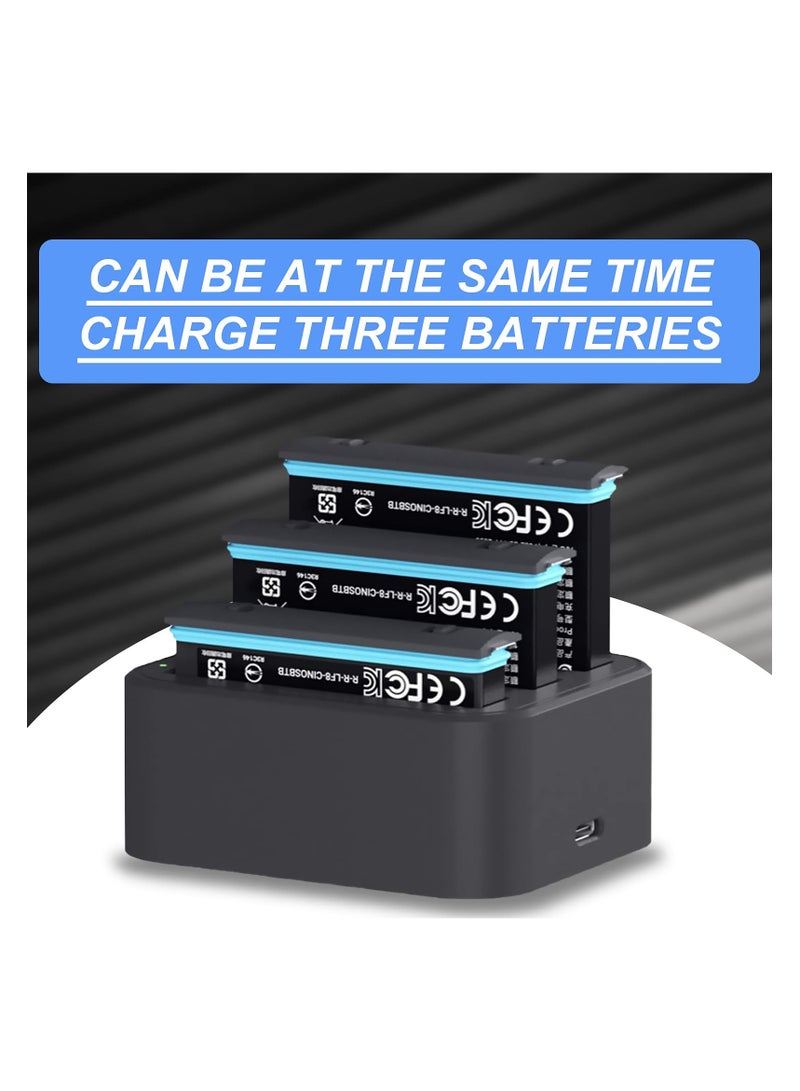 Anmi 3 Channel USB-C Battery Charger Hub for Insta360 X3/X2/One Camera, Fast Battery Charger Station with USB Type-C Charging Cable Accessories - Image 4