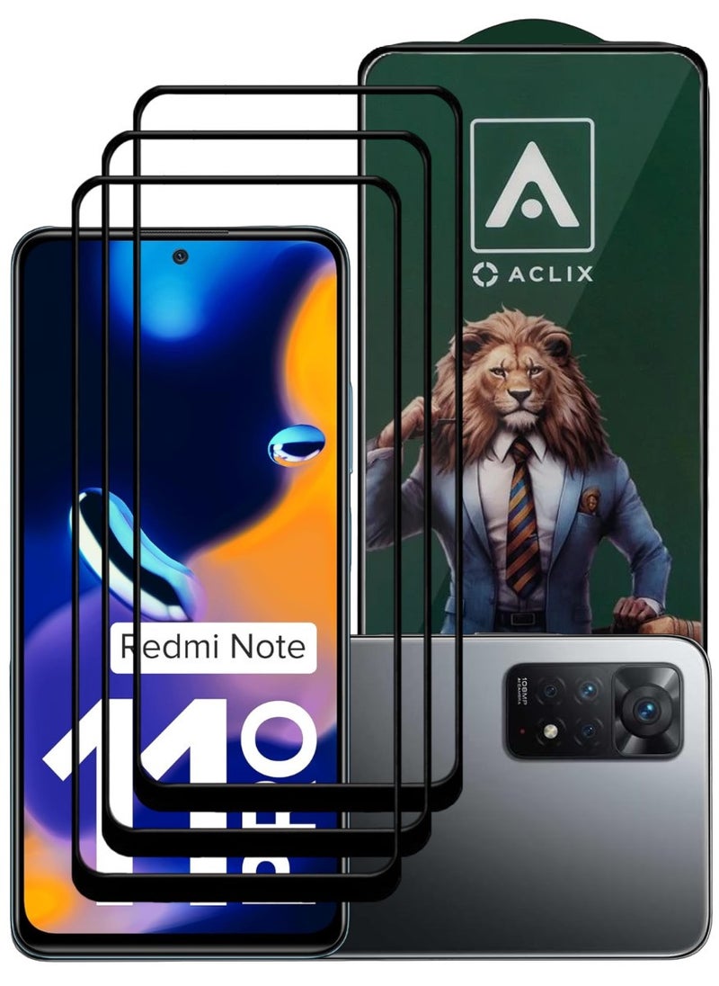 ACLIX 3 Pieces Antistatic ESD Dustproof Premium Quality High Definition Tempered Glass Screen Protector Designed For Xiaomi Redmi Note 11 Pro - Image 1