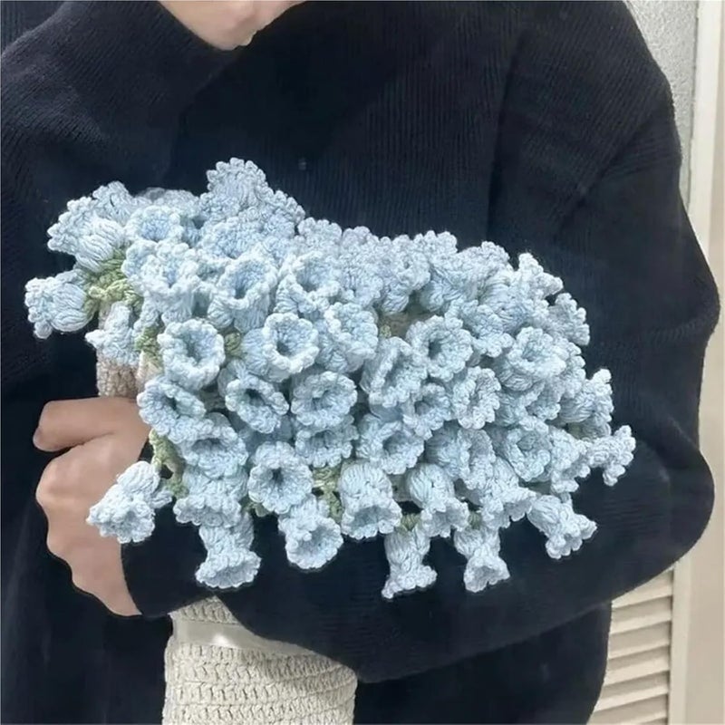 بطانية باقة الزهور الكروشيه، بطانية باقة الزهور، كروشيه DIY لعيد الميلاد وعيد الأم (أصفر) - Image 5