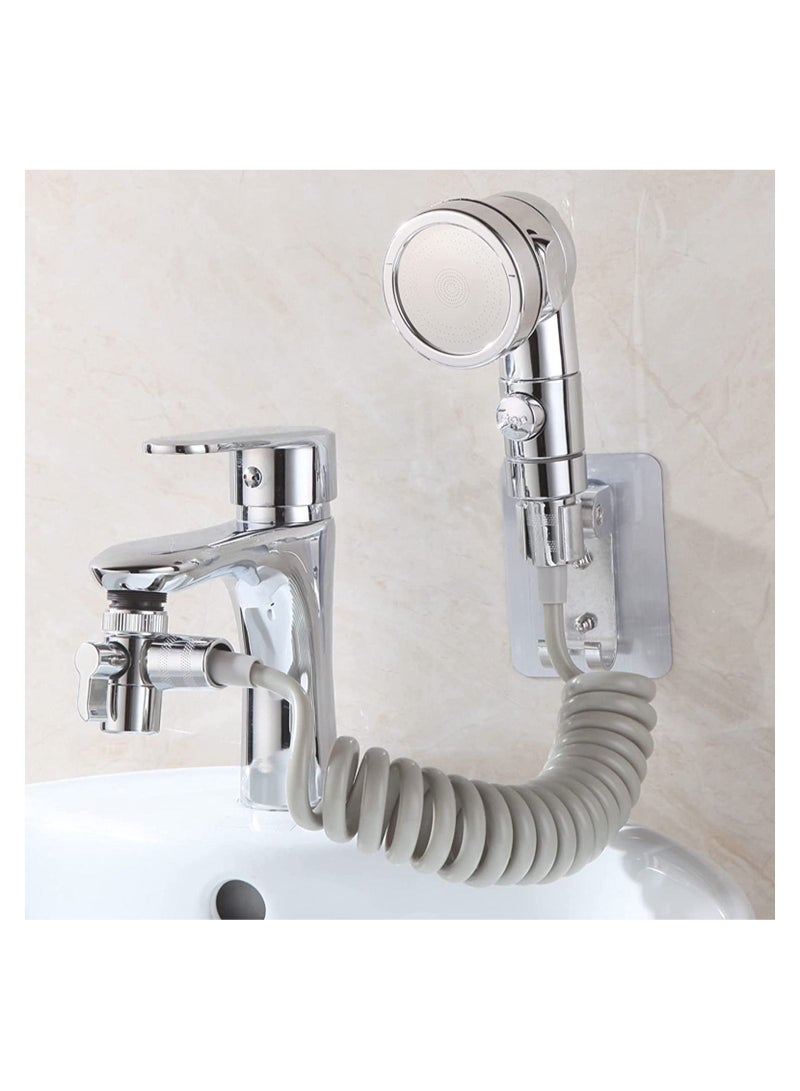 External Shower Head for Washbasin Shower Head with Hose and Stand for Hair Washing or Cleaning Sink and Bidet - Image 1