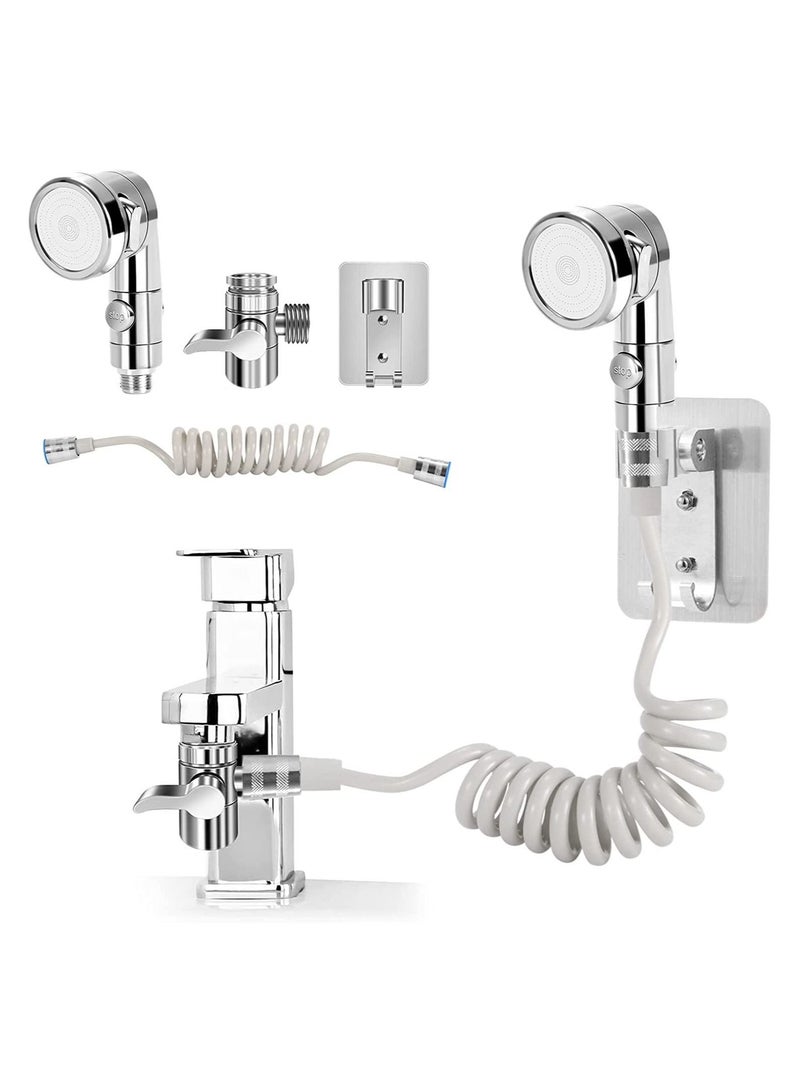 External Shower Head for Washbasin Shower Head with Hose and Stand for Hair Washing or Cleaning Sink and Bidet - Image 2