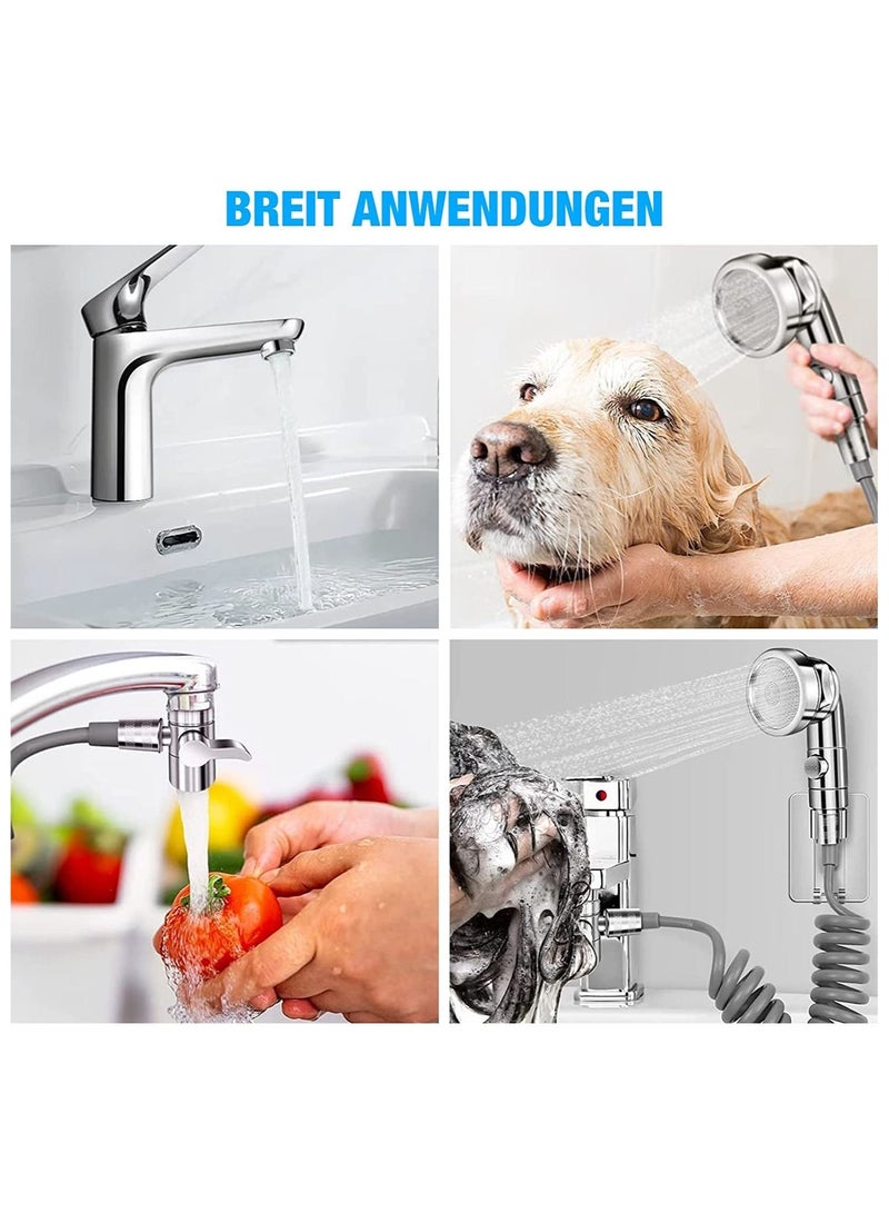 External Shower Head for Washbasin Shower Head with Hose and Stand for Hair Washing or Cleaning Sink and Bidet - Image 5