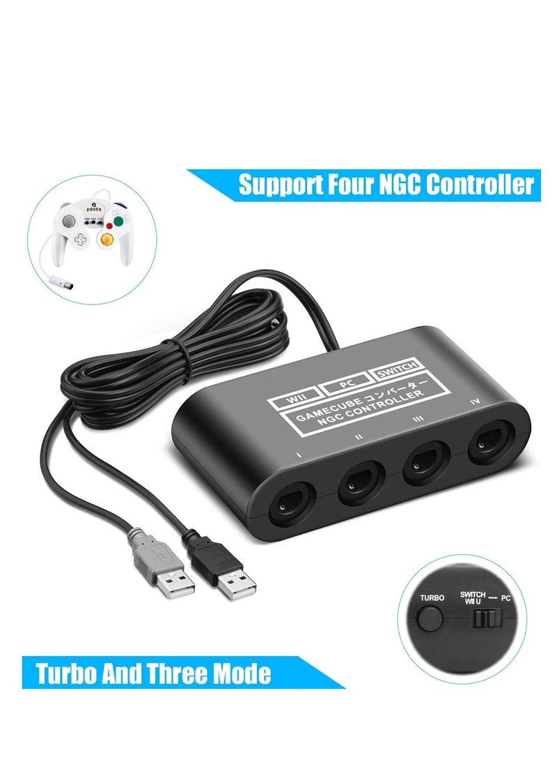 Bukela - Gamecube Adapter for Nintendo Switch Gamecube Controller Adapter and WII U and PC, Super Smash Bros Gamecube Controller Adapter. Support Turbo and Vibration Features with 180cm Long Cable - Image 1