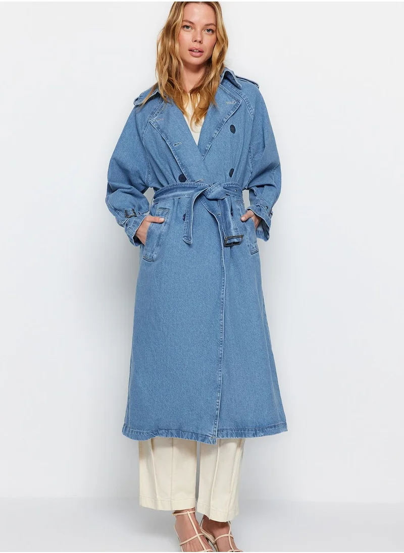 trendyol Denim Longline Coat