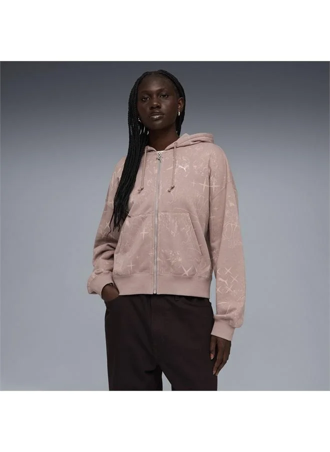 Street Glam Oversized Full-Zip Hoodie Women
