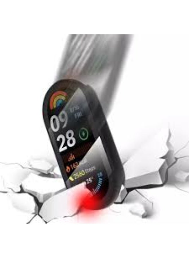 Case ForSmart Band 10 Cover, 2 Pcs, Hard Pc Bumper Case For Tempered Glass Screen Protector, 360° All-Round Protection, Protective Cover For Xiaomi Smart Band 10 Clear - Image 3