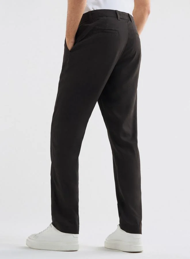 سبلاش فيڤ بنطلون سادة بقصة عادية وجيوب