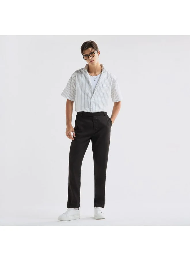 FAV Solid Regular Fit Pants with Pockets