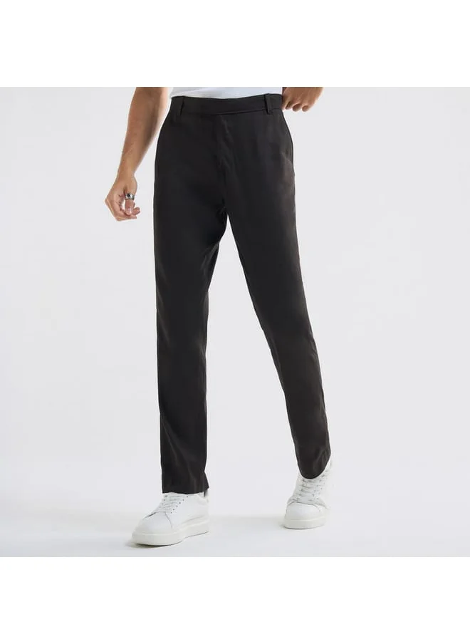 FAV Solid Regular Fit Pants with Pockets