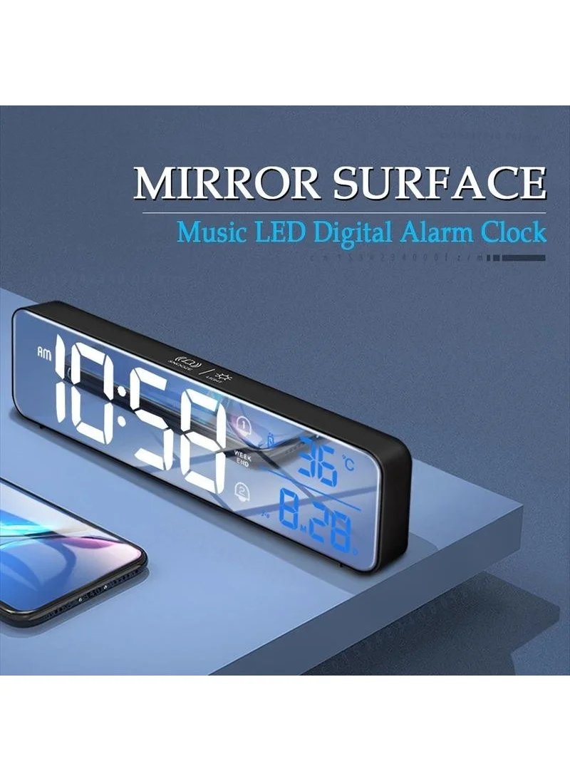 Valkyrie LED Mirrored 2400MAH Digital Wall Table Clock