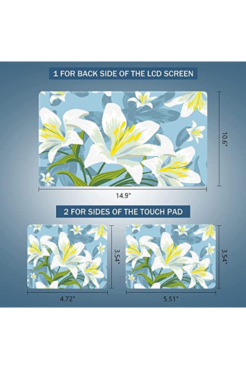 AORTDES 15 15.4 15.6 Inches Laptop Skin Sticker Decal Universal Netbook Skin Sticker Reusable Notebook Art Decal Protector Cover Decal by AORTDES (Lily) - Image 2