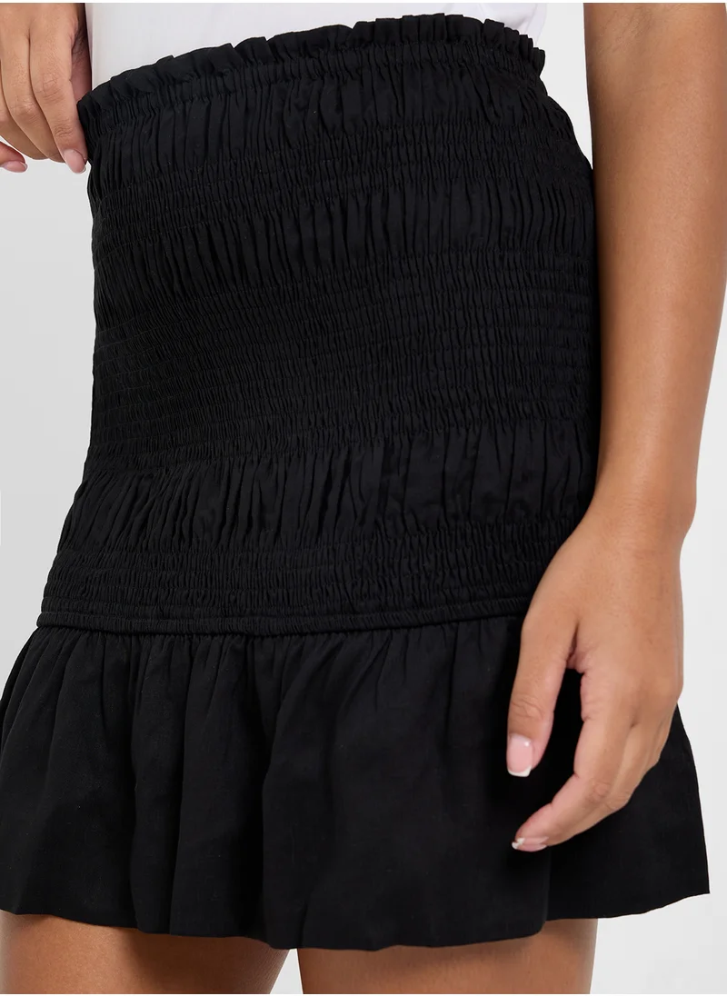 NA-KD Shirred Mini Skirt