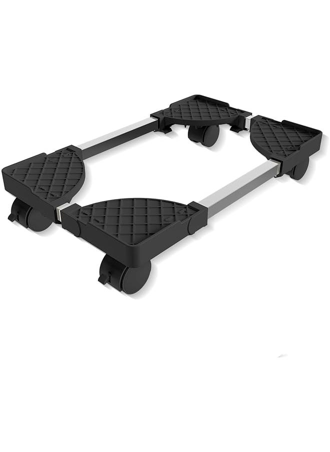 Adjustable Mobile Cpu Stand Cpu Holder Pc Tower Stand With Rolling Caster Wheels Pc Floor Riser Stand Computer Stand For Desktop Tower Fits Most Pc Gaming Desk Accessories Black