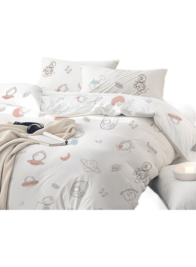 NOLANSEND Nuolanshendi Disposable Bed Sheet, Duvet Cover, Pillowcase, Extra Large And Thick Four-Piece Set, Hotel Hygiene Bedding, Printed Double Size 4-Piece Set - Image 1