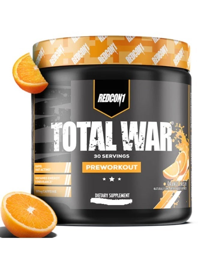Redcon1 Total War - Pre Workout, 30 Servings(Orange Crush) 468g - Image 1