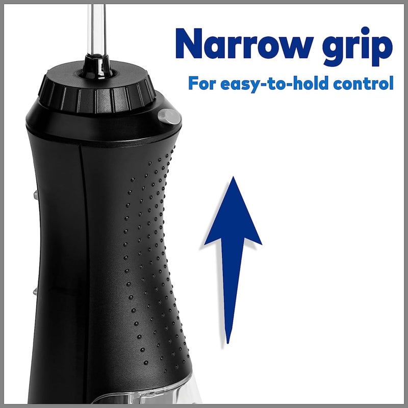 Waterpik Cordless Plus Water Flosser with 4 Flossing Tips, Rechargeable and Portable for Travel and Home, ADA Accepted, Black WP-462 - Image 3